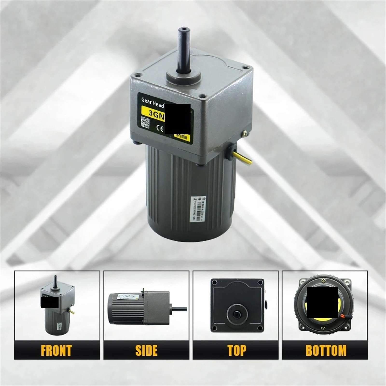 Silnik asynchroniczny 15W 6-1400 obr./min AC 220 V 50 Hz 60 Hz redukcja biegów indukcyjna z wałem 10mm (470 obr./min)