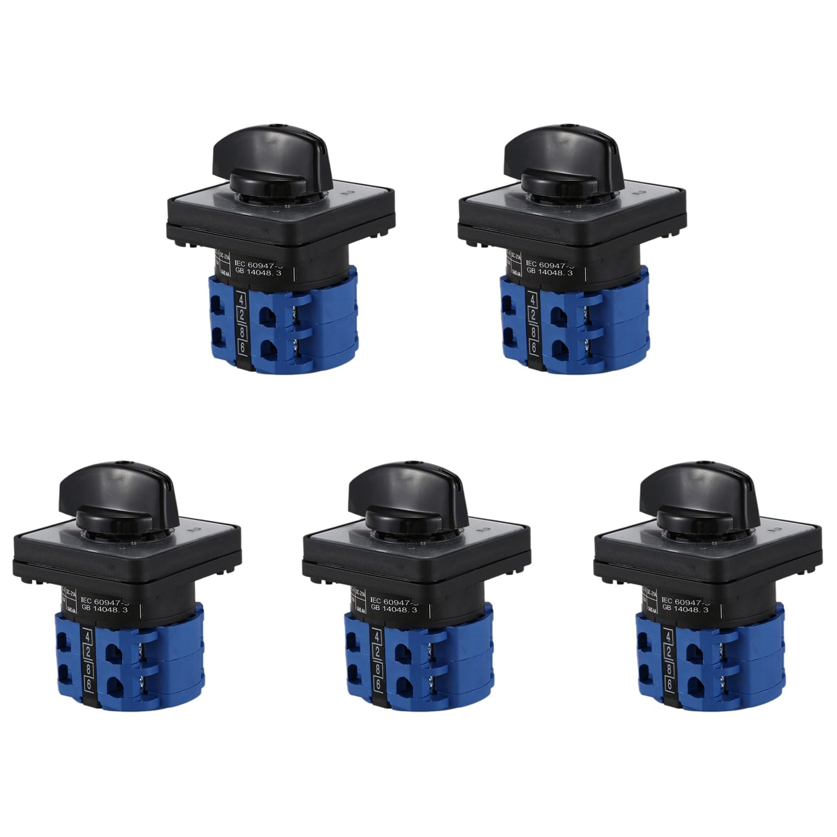 Jnchdghwa As Shown 5X Ac 440V 240V On/Off/On Universal Change Over Rotary Cam Switch
