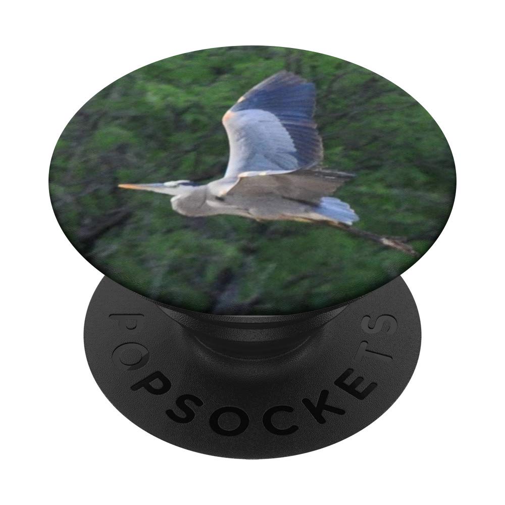 Blue Heron Bird In Flight Photograph PopSockets PopGrip: Swappable Grip for Phones & Tablets
