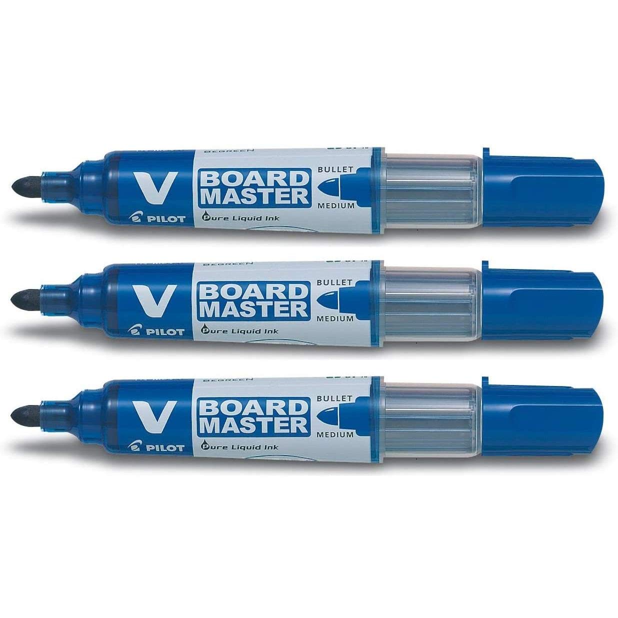 PILOT V Boardmaster Begreen Chalkboard Marker - Blue (Pack of 3)