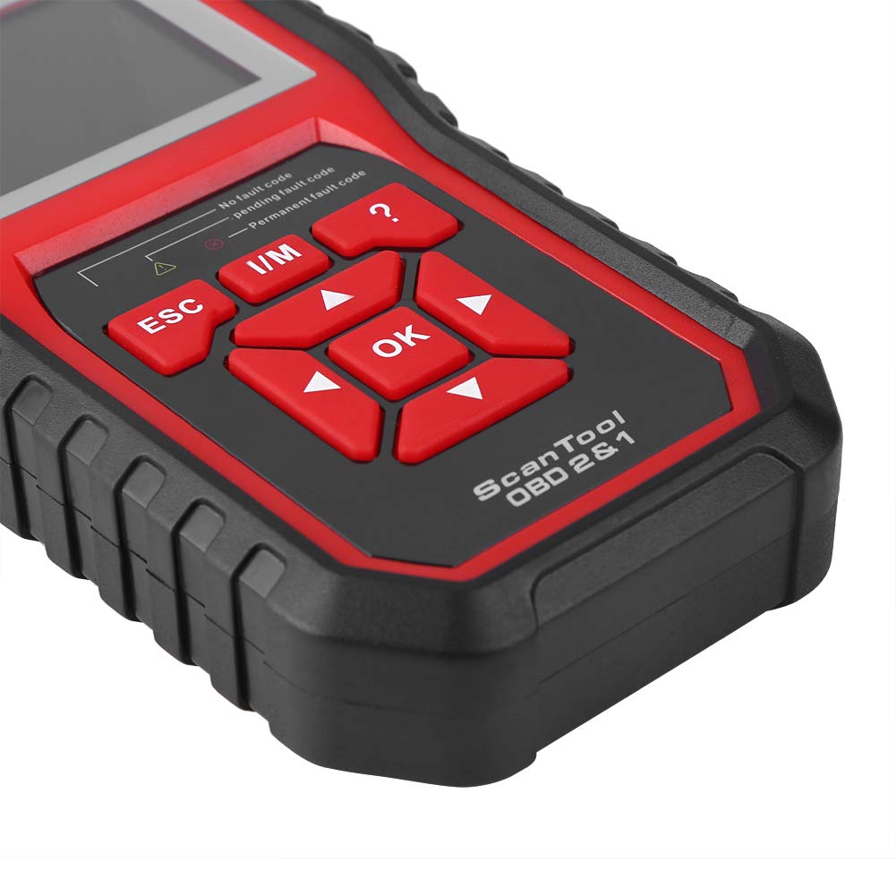 KW850 OBD2 EOBD Diagnostic Diagnostic Scanner Strumento Codice di Guasto Reader, Auto per Scanner Diagnostico a LED per Veicoli OBDII Dal 1996, Evap Scanner Car Diagnostic Red