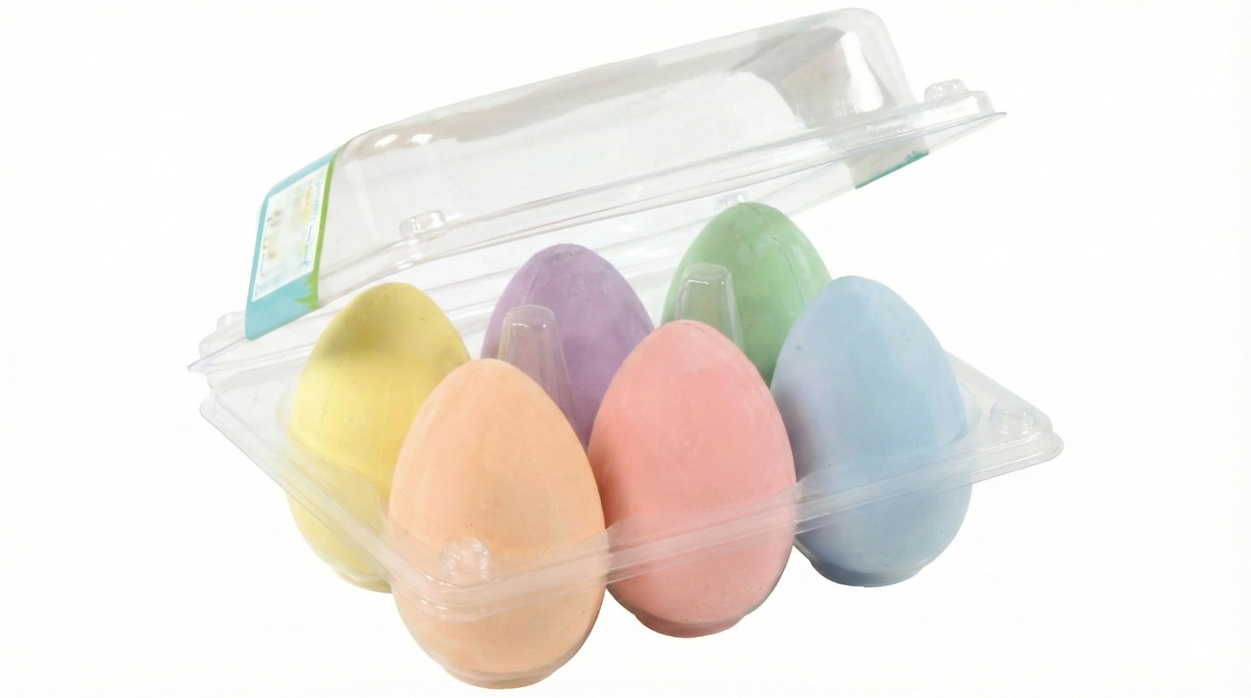 Ameisenkeks® 6er Set bunte Straßenmalkreide in Eierform – Ungiftige Malkreide für Kinder – Ideal für Ostern, Frühling & Draußen-Spielspaß – Ø 4,5 x 6,5 cm, 6 Farben