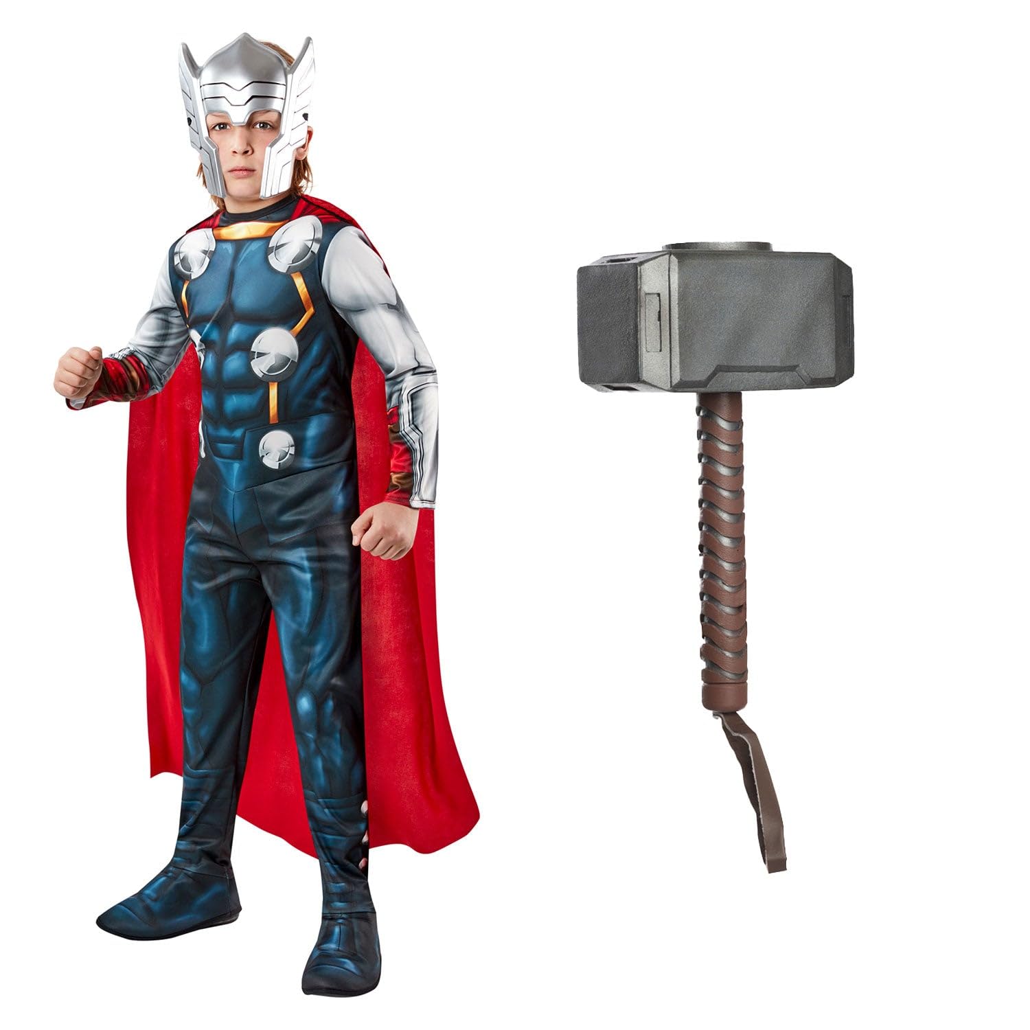 Rubies Marvel Thor Childs Costume Mask Hammer Avengers Costume Age 7-8