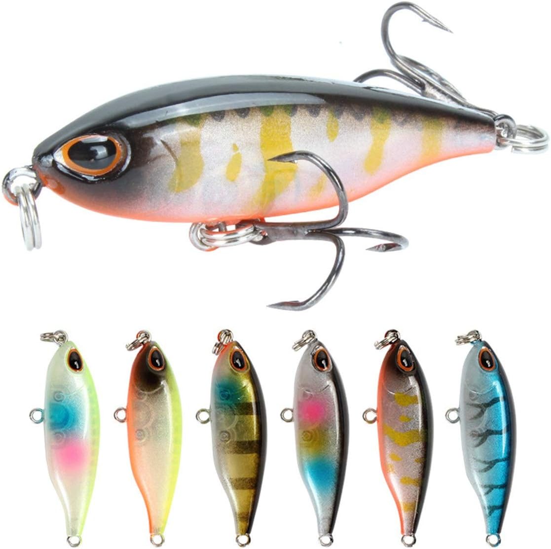Amazon Co Jp 6ピース セットフィッシングルアーキットハードポッパー鉛筆ジギングビブジェルクベイトクランクベイトスプーンミノー水着 バススイムベイトリアルベイト Color Multi Colored Size 4 5cm ホーム キッチン