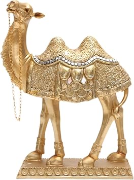 Camel Statue Resin Camel Figurines Animal Tabletop Ornament Camel Ornament Camel Sculpture for Table Bedroom Bookshelf Home Decoration - B