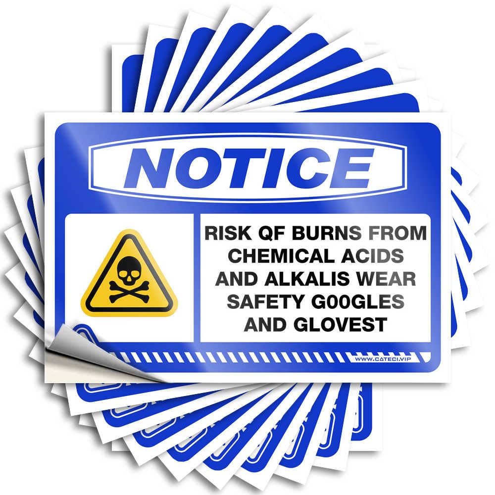 Bumper Outside Decor Easy Apply | Notice Risk of Burns from Chemical Vintage Nice Peel and Stick(6X9CM)