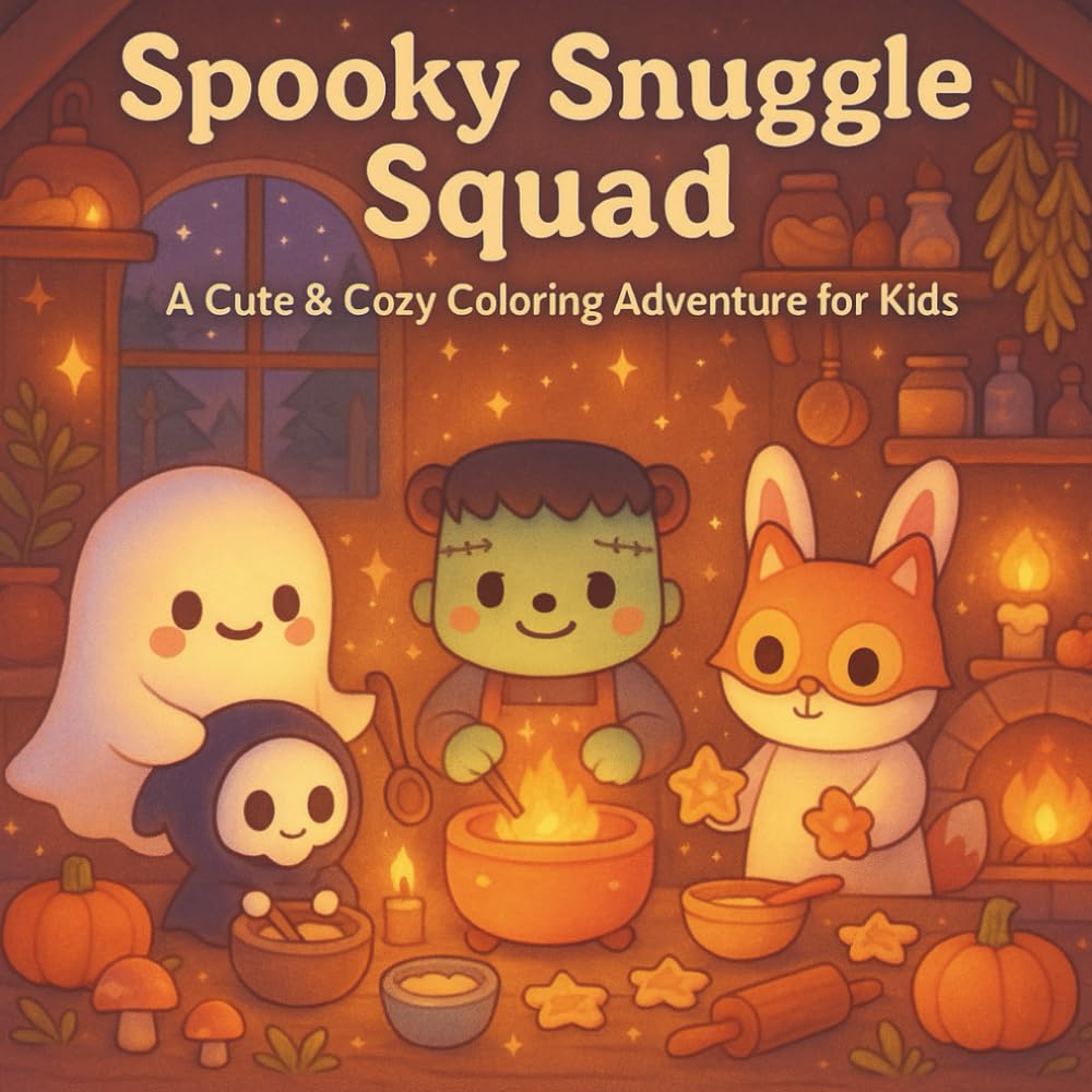Spooky Snuggle Squad: A Cute & Cozy Coloring Adventure for Kids