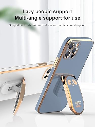 Miniatura 5 de Funda compatible con Samsung Galaxy S21 Ultra Carcasas con revestimiento 6D Panda Hidden Kickstand y protector de lente de cámara TPU cubierta