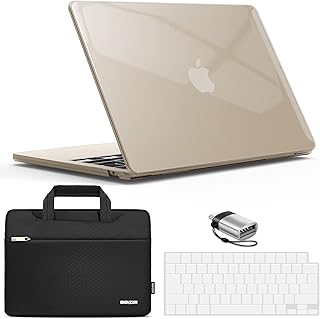 IBENZER Compatible with M2 2023 2022 MacBook Air 13 inch case, Model A2681, Hard Shell Case & Sleeve & Keyboard Cover & Type C for New M2 Mac Air 13.6 in with Touch ID, Crystal Clear, CA-MAT13-KK-CYCL+3