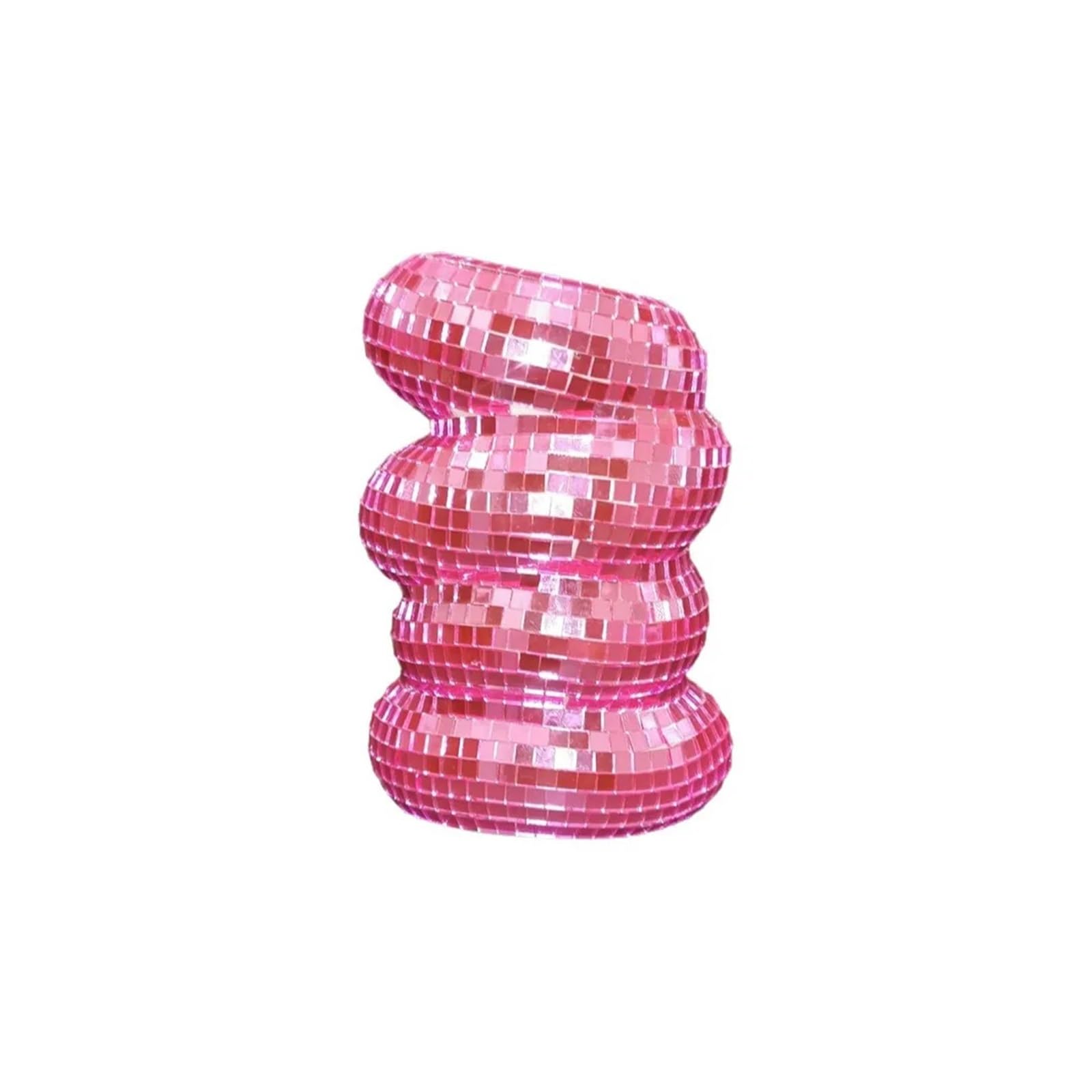 Disco Vase Creative Plastic Disco Ball Spiral Vase