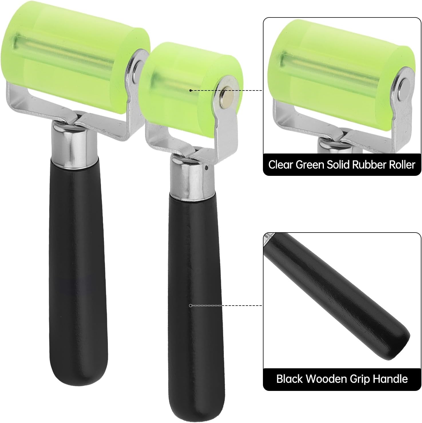 Long-Handle Scraper & Sound Deadening Wheel Roller Set Razor Blade Scraper with 2 Size Wheel Rollers Car Care Tools Kit for Car Door Window Decals Audio & Radio Panel Sound Insulation