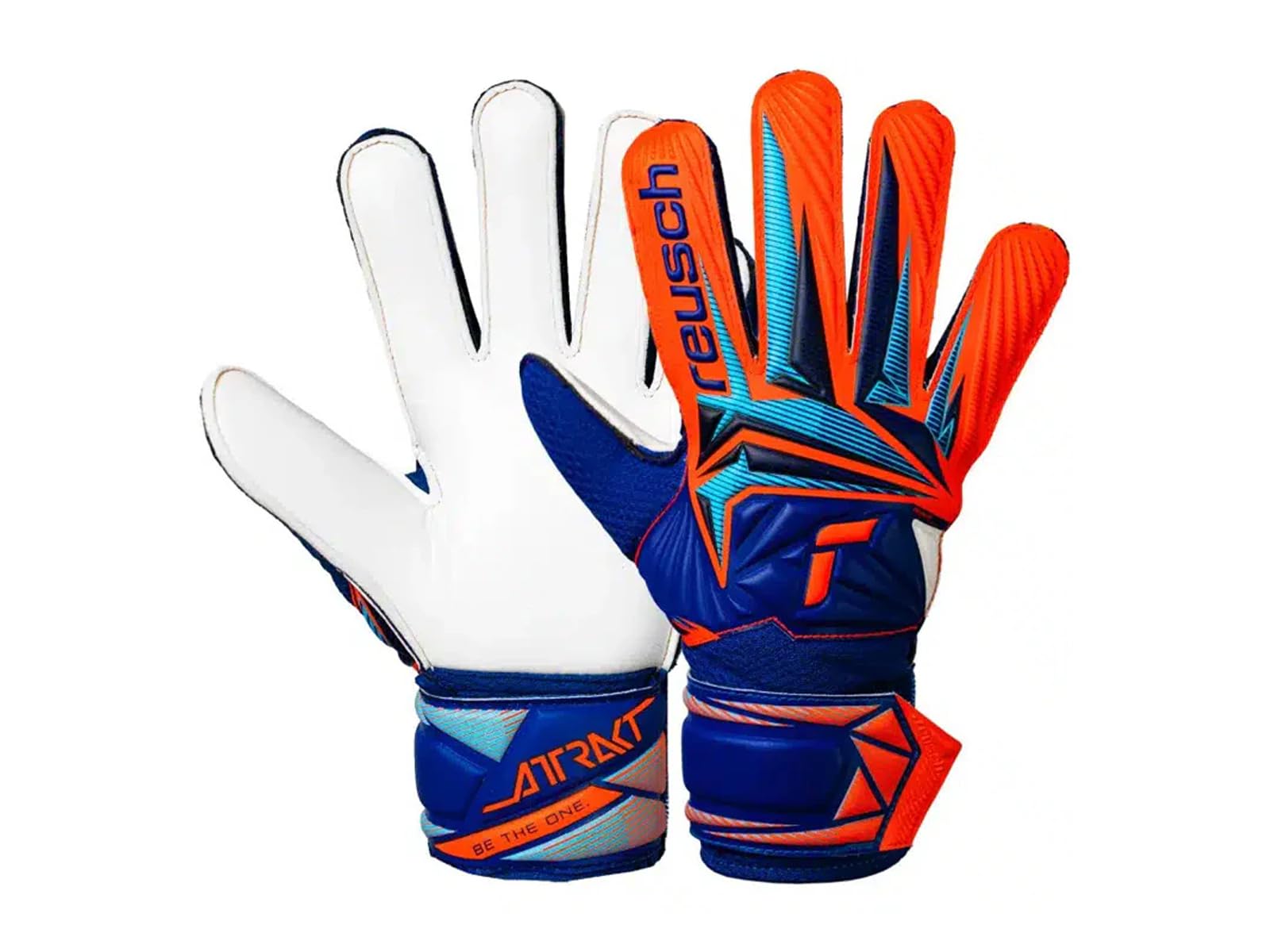 Reusch Goalkeeper Gloves for Kids & Teens | Strong Grip and Stable Fit | Artificial Grass, Natural Grass & Hard Terrain | Attrakt Solid Junior โ image 1