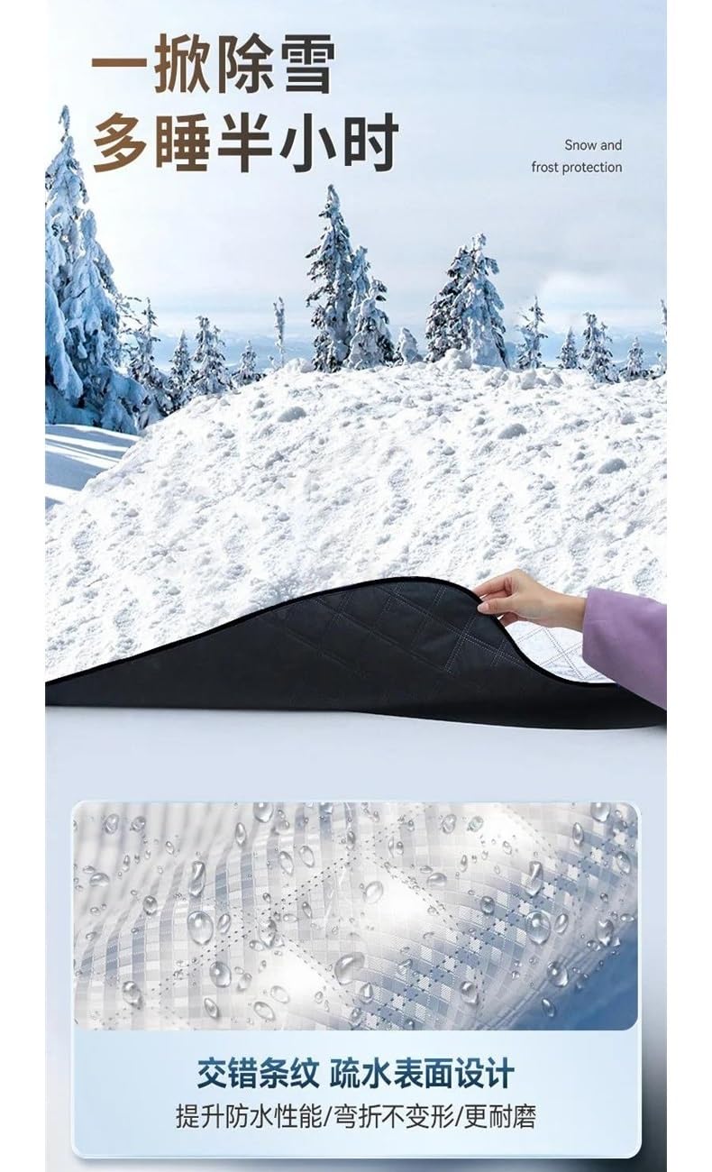 Housse de Protection pour Pare-Brise Couverture Universelle De Pare-Brise De Voiture Couverture De Neige Imperméable Anti-Gel Protection Contre Le Gel Accessoires Protection Pare Brise Hiver