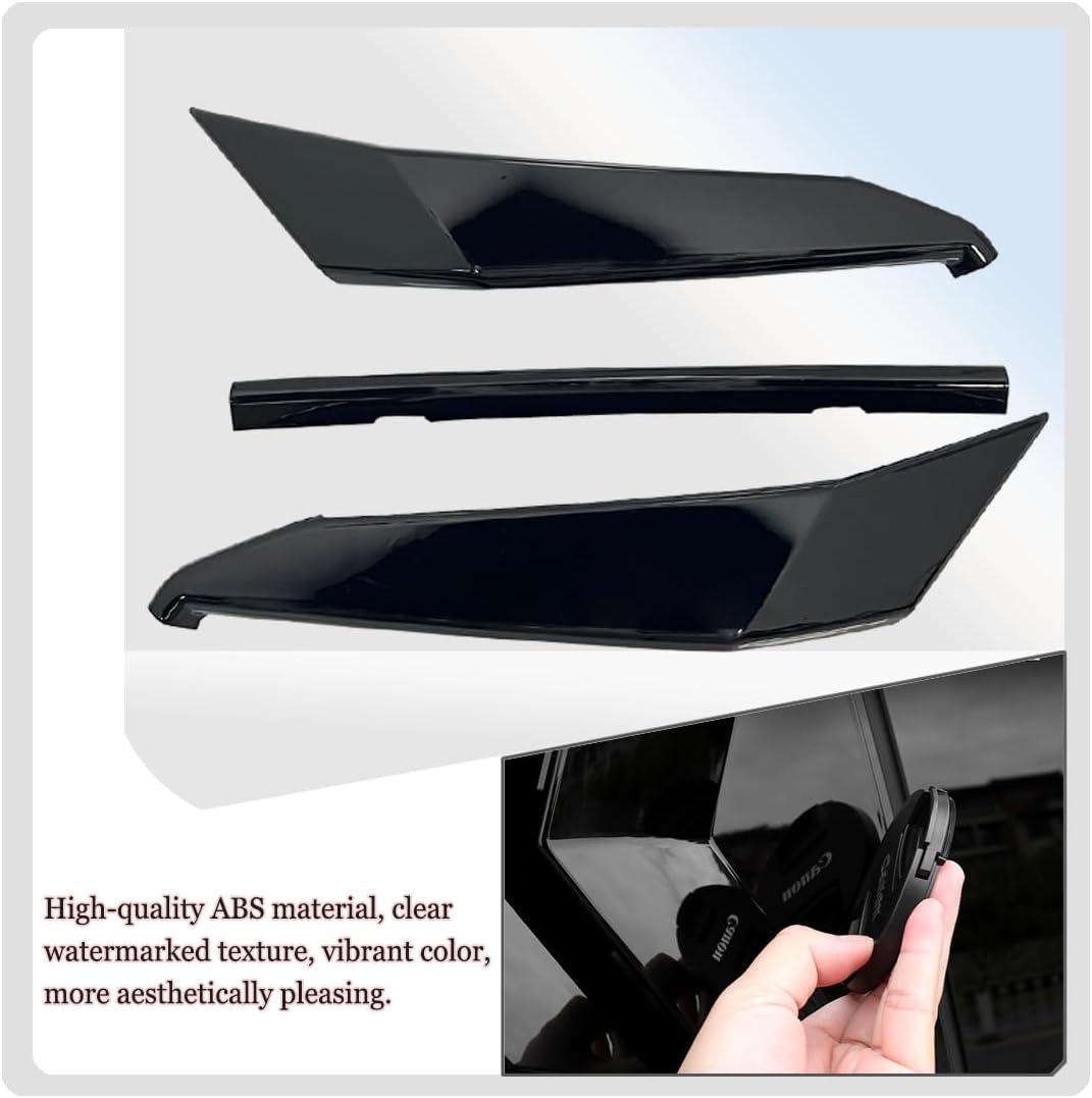 Front Grill Cover Trim,MUXEE For Nissan Sentra 2020 2021 2022 2023，3PCS Grille Chrome Delete Vinyl Overlay Trim Accessories -Bright Black