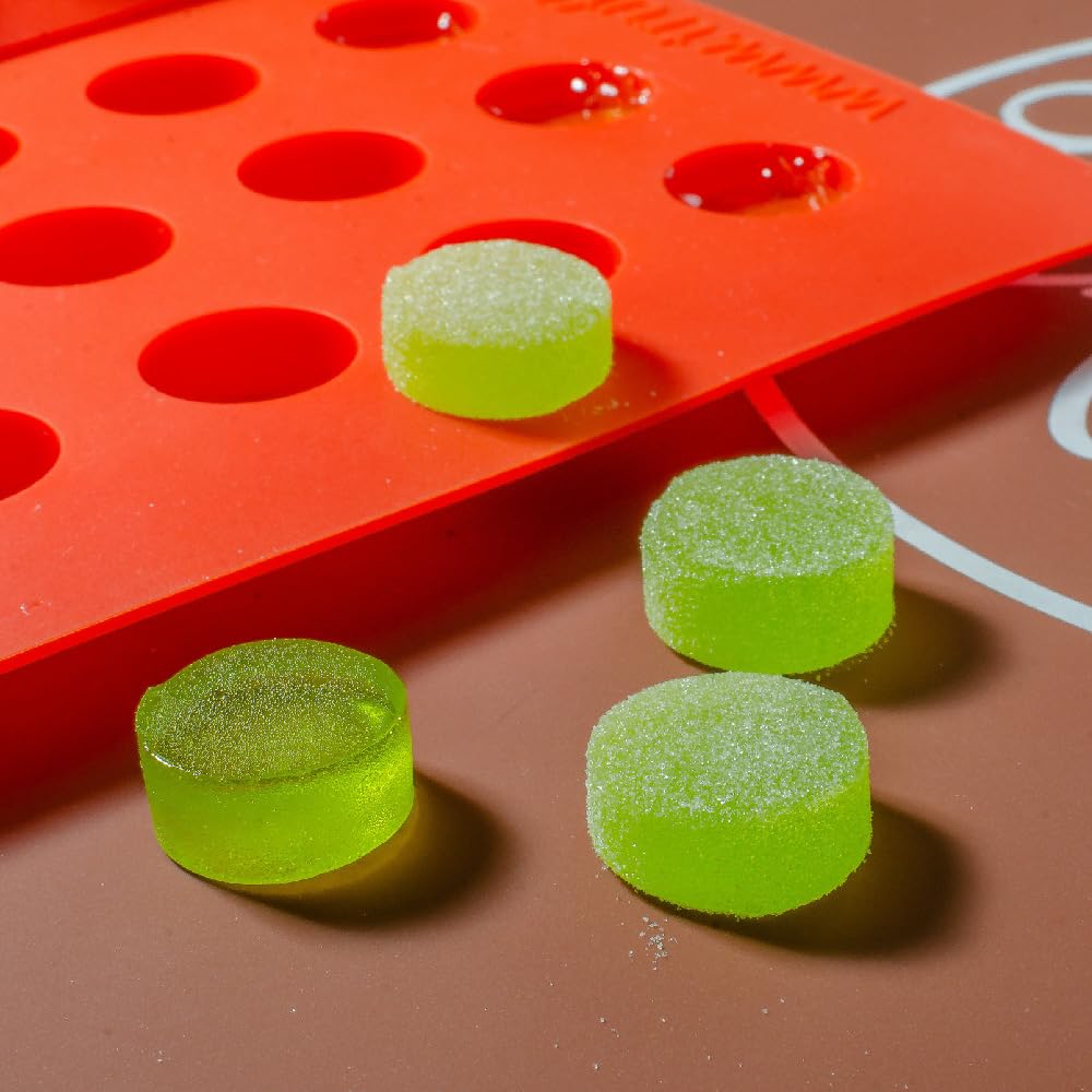 Truffly Made Puck 80 Mold Mould Candy Silicone Mold for Chocolate Truffles, Jellies, Candy and Edibles