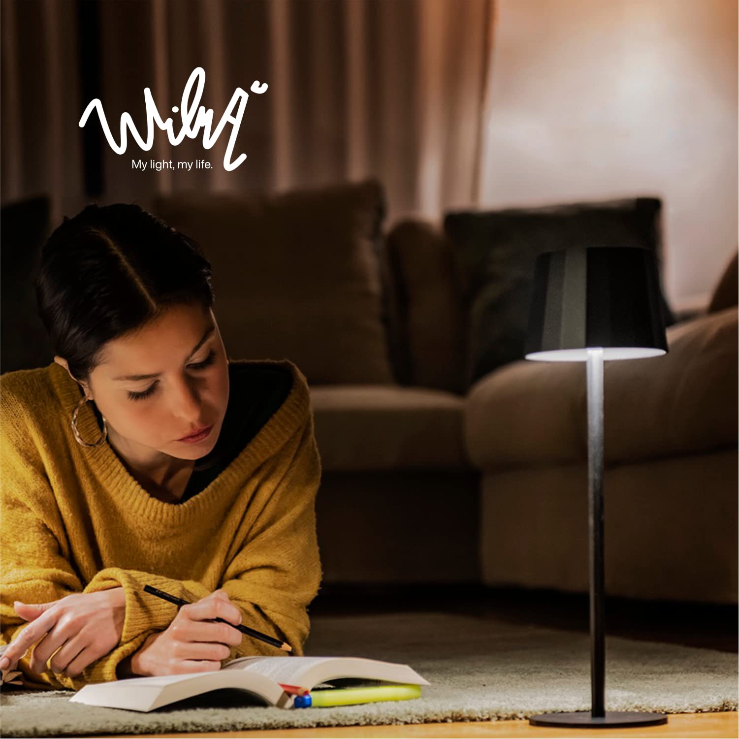 Classic Lampada da Tavolo Design Senza Fili Impermeabile IP54 in Alluminio Autonomia 23 Ore, Lampada Dimmerabile Led Senza Fili Ricaricabile con Touch Control, 5200 mAh (Antracite)