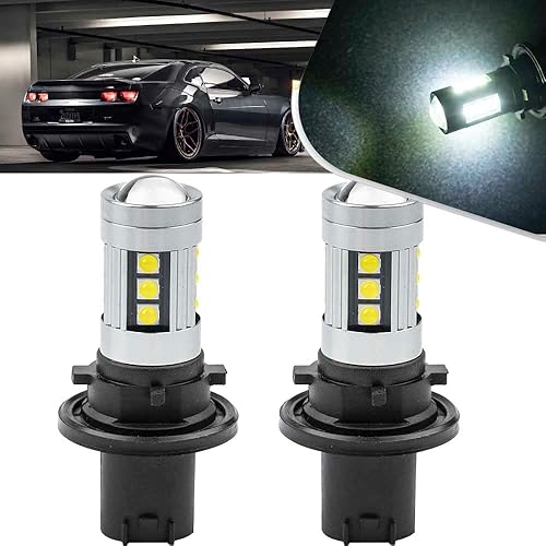 NSLUMO PU20d Base PH24WY PH24W Bombillas LED de retroceso de repuesto para Chevy Camaro 12184 12185 Luces de marcha atrás LED 6500K Xenon White