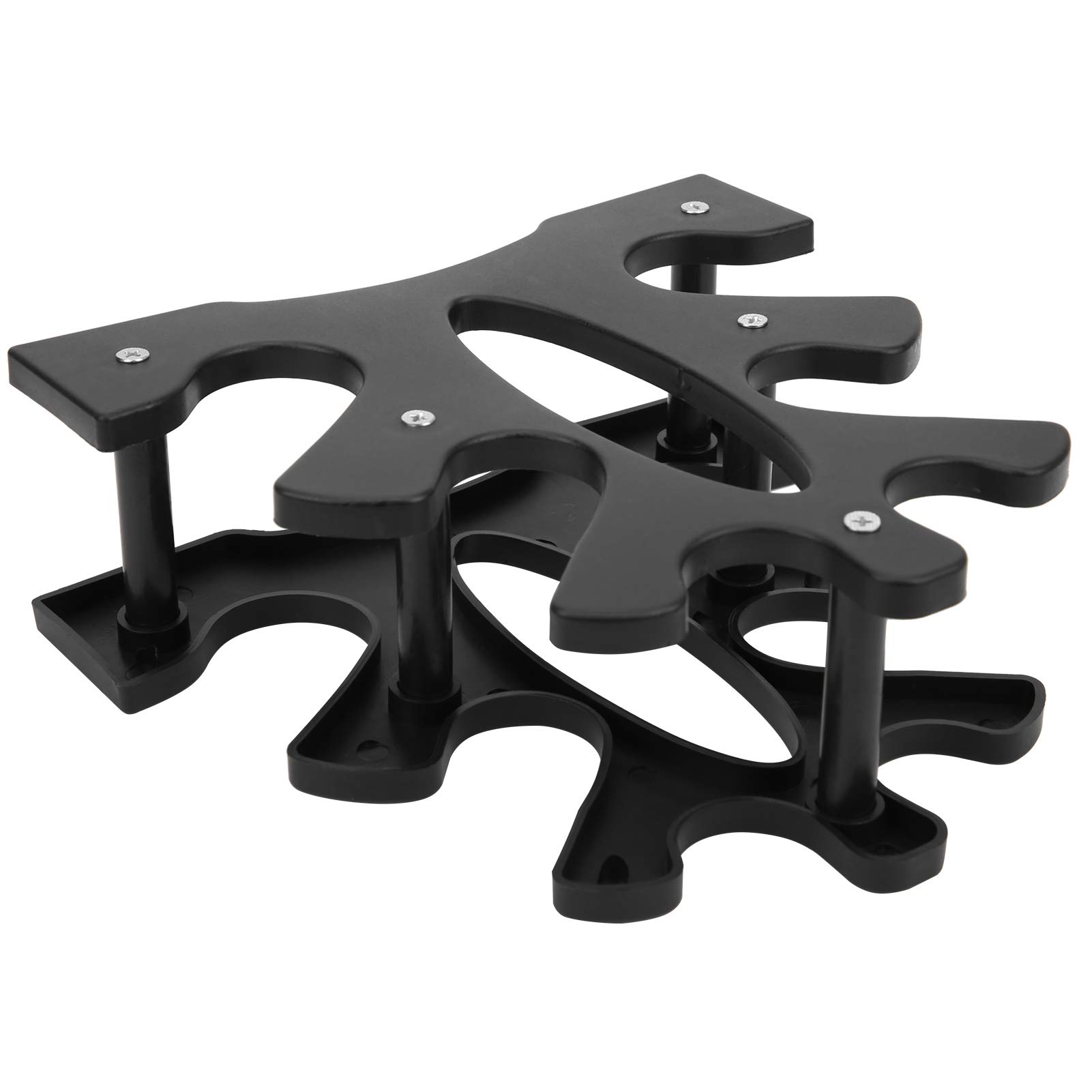 Ultrasport Supporto per pesi dischi, rastrelliera con 7 barre per pesi, supporto multiplo per pesi con una capacità di carico fino a 200 kg, rastrelliera in robusto acciaio di Nero