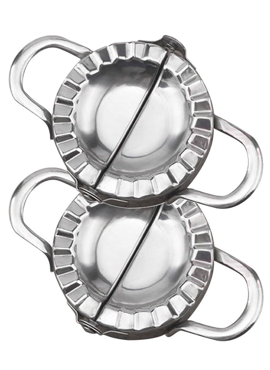 Generic2 Piece Pack Dumpling Maker Mould Stainless Steel Momos Mould