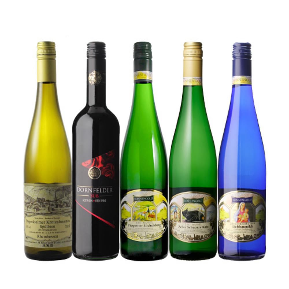 Amazon.co.jp: ドイツ産 やや甘口ワイン5種セット 飲み比べセット