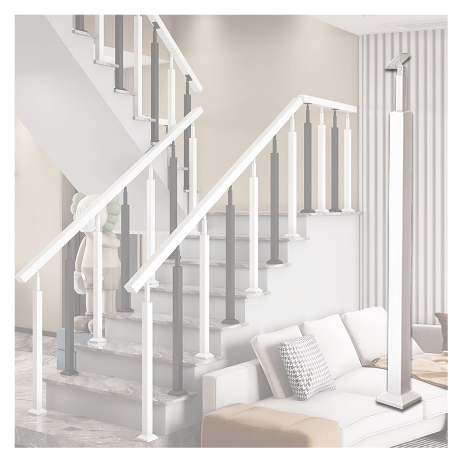Poteaux de garde-corps réglables 31 35 41 pouces, barrière de palier d'escalier et de mezzanine