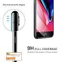 OpenTech® Military-Grade Tempered Glass Screen Protector Compatible for iPhone 6 Plus / 6s Plus Edge to Edge Coverage with Easy Installation kit (BLACK COLOR) gallery image