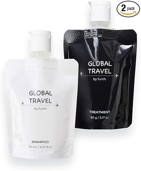 Amazon 手のひらサイズ Global Travel グローバルトラベル シャンプー 90ml トリートメント 90g トラベルセット 旅行用 硬水対応 Global Travel トラベルセット 通販
