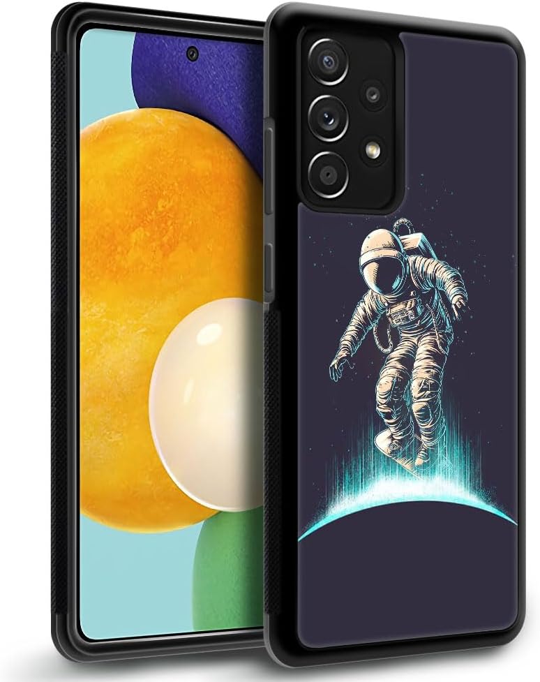 CARLOCA Compatible with Samsung Galaxy A53 5G Case,Skateboard Astronaut Identity Graphic Design Shockproof Anti-Scratch Hard Acrylic Case for Samsung Galaxy A53 5G image 2