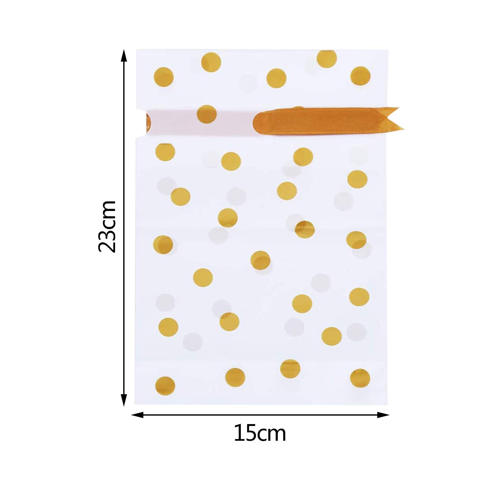 JieGuanG Plastic Drawstring Gift Bags, 30pcs Wedding Party Favor Bags with Drawstring Reusable Polka Dots Gift Bags Bundles Treat Bags Baking Biscuits Candy Pouches for Birthday Party Gift Wrapping