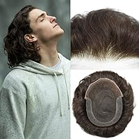 Vista 109 de Toupee - Sistema de cabello humano no quirúrgico para hombres Toupee indetectable de encaje para hombres, extensiones de cabello gris 100% cabello