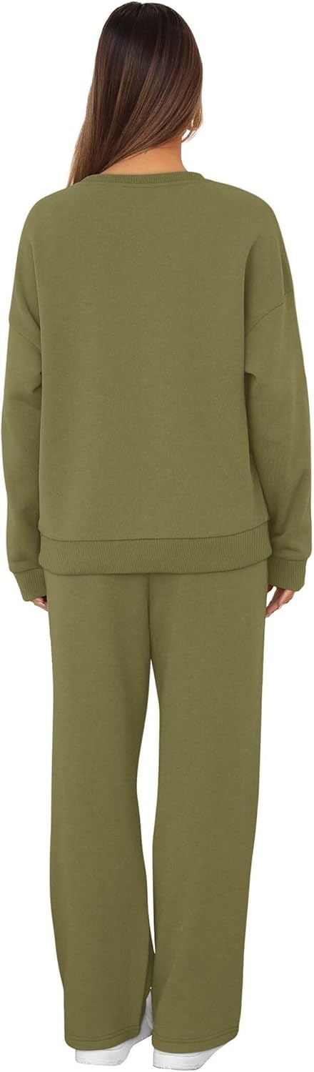 XIEERDUO Sweatsuits Women 2 Piece Outfit Matching Lounge Sets Fall Outfits 2025 Fashion Clothing Crewneck Track Suits