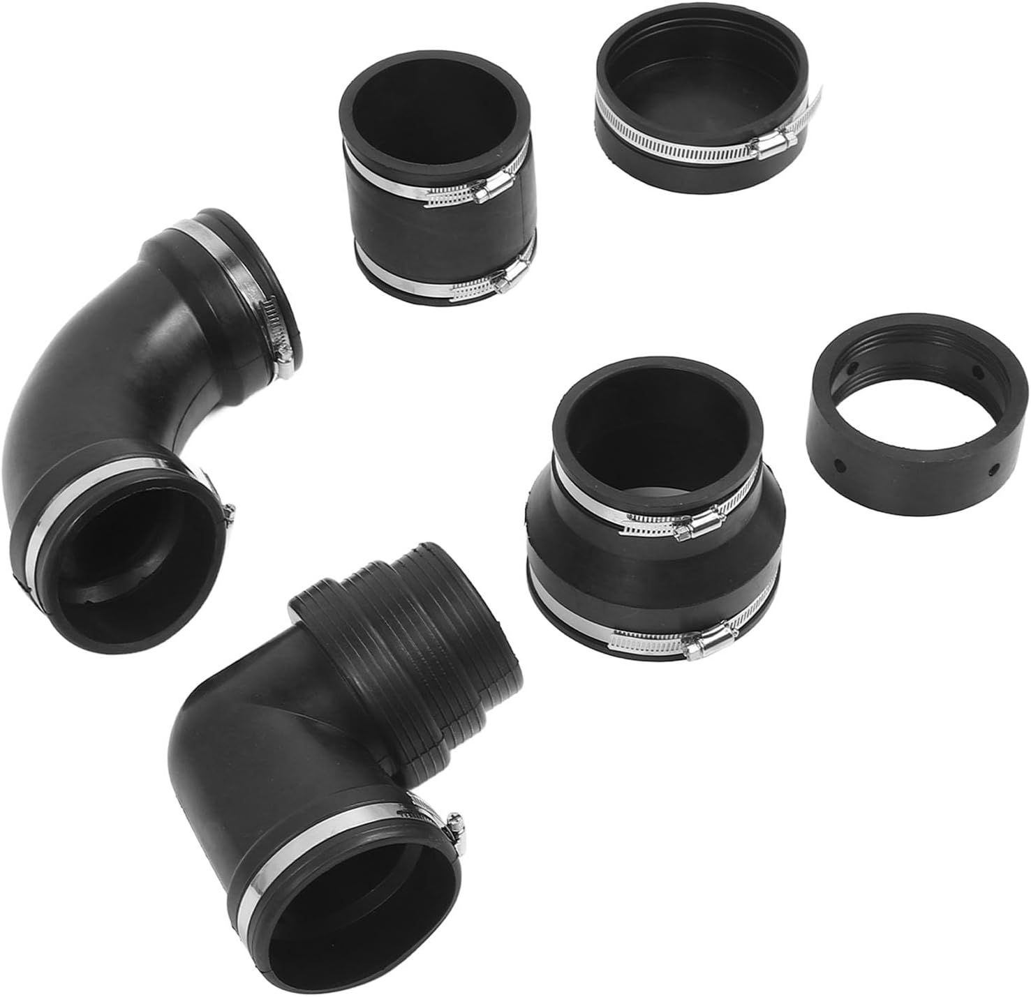 Haofy Flexible Joints Rubber Waste Sewer Drain System Kit Leakproof Easy Install Portable RV Fitting for Trailer with Complete Adapters and Storage Case