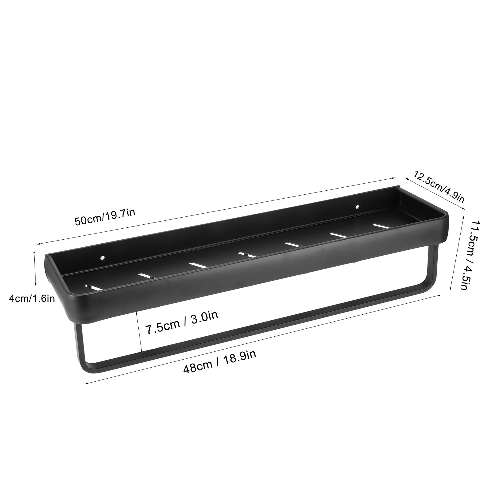 Estante De baño Estantes De baño, Estante Flotante Multifuncional De 19,6 Pulgadas Estantes De Cocina Montados En La Pared Estante De Almacenamiento De baño para Sala De estar Cocina Y Dorm