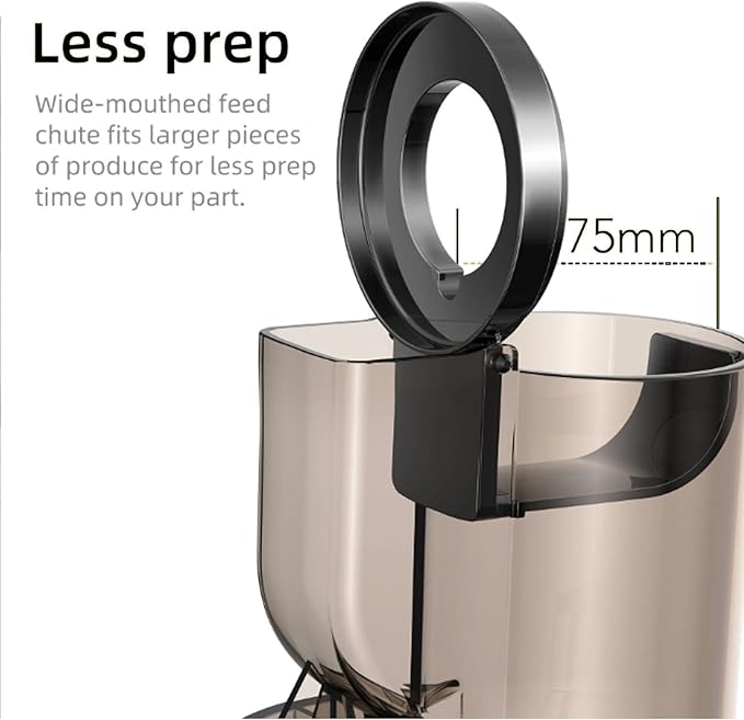 Extractor Jugos Prensado Frío Boca Ancha 75mm Motor 200W miniatura 6