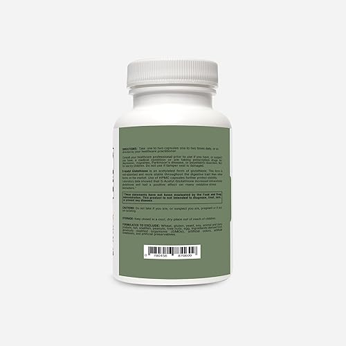 Miniatura 2 de RetzlerRx - Suplemento S-acetil glutatión de 100 mg por cápsula, fabricado en Estados Unidos, 120 cápsulas resistentes a los ácidos, soporte