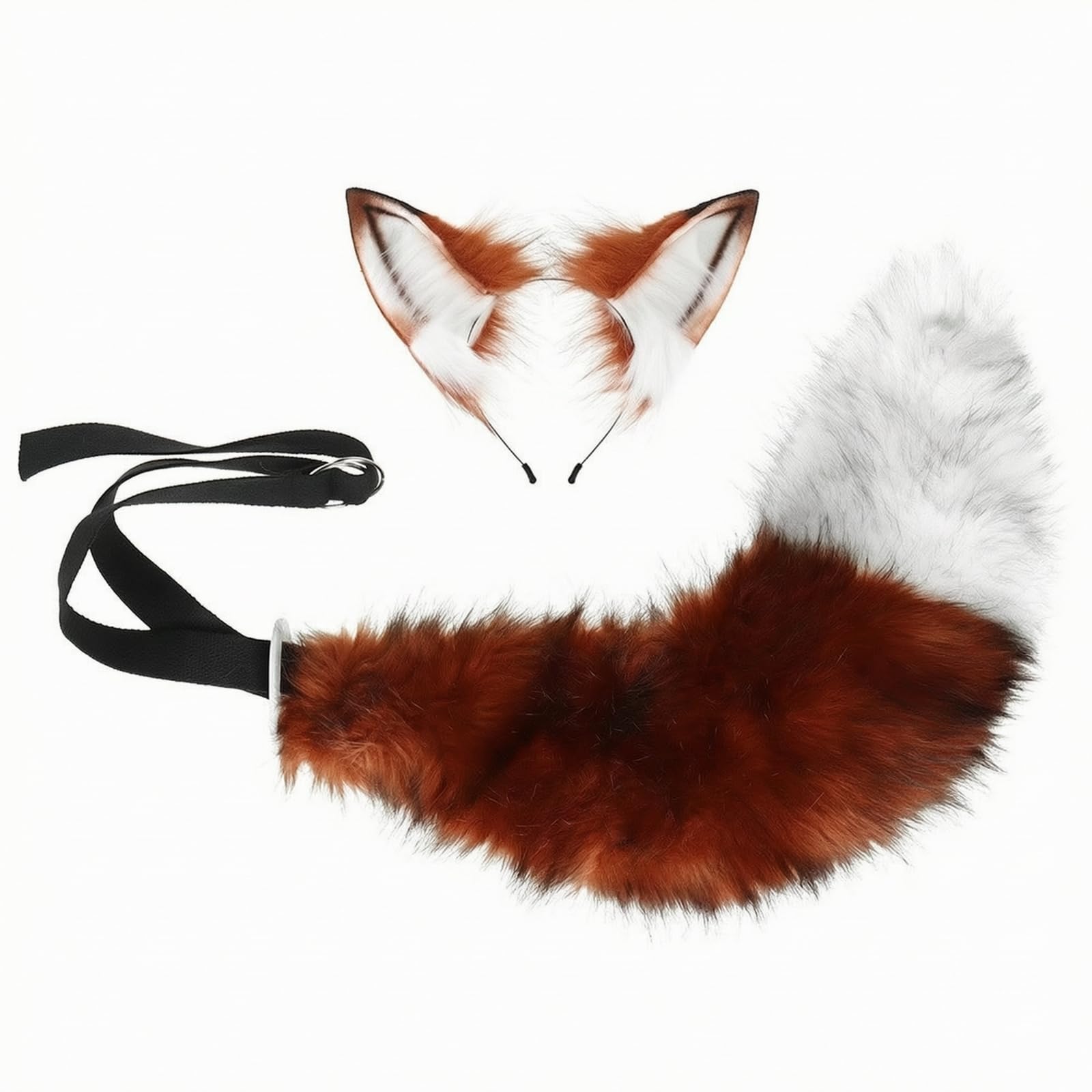 Fascia con Orecchie di Pelli Sintetica Morbida, Cerchietto con Orecchie da, per Feste a Tema, Halloween, Cosplayer, Adulti