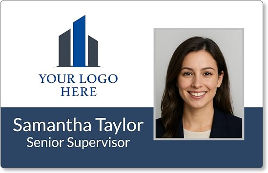 Personalised Photo ID Card and Business Logo. Choice of Colours for Background, Card Holders and Lanyards. Customise. Staff Nurse Teacher Security Company. Identity Card.