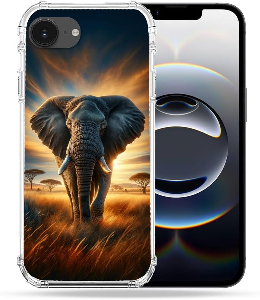 Cokitec iPhone 16 Animal Elephant Savannah Reinforced Case Cover