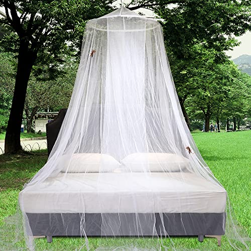 Mengersi Bed Canopy Mosquito Net For Bed,Canopy Bed Curtains Mosquito Netting For Indoor Outdoor Single To King Size Beds Large Mesh Bed Tent,Quick Easy Installation,White #TOP14