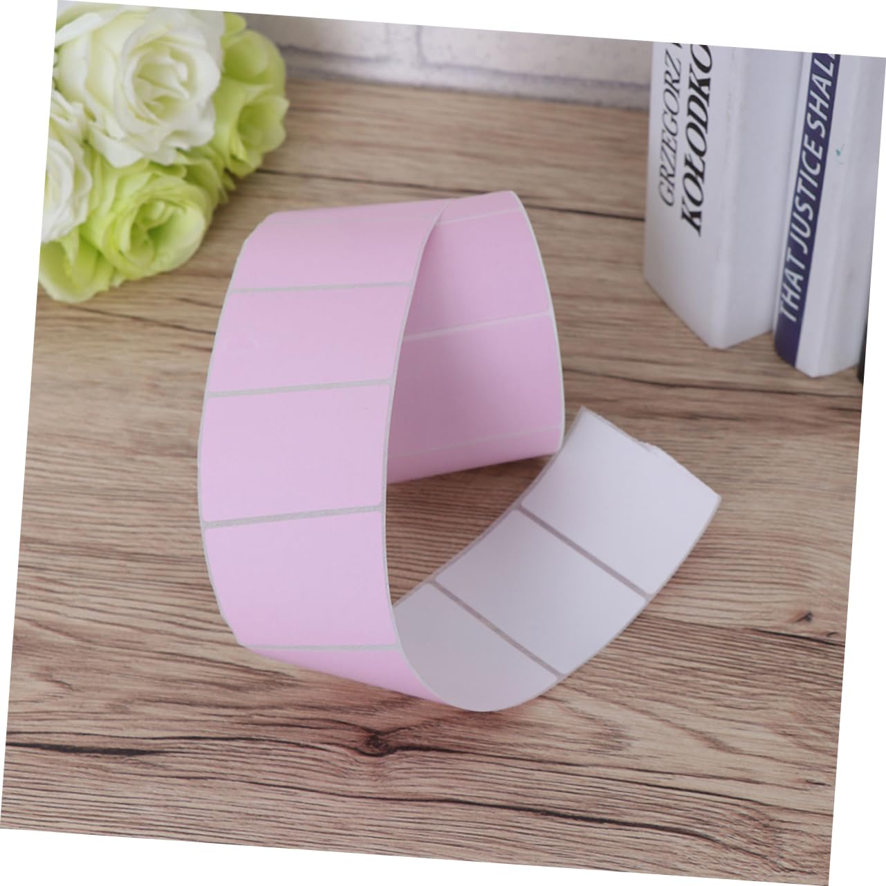 Etichette Termiche Rosa 60x40 Mm, 2 Pezzi Autoadesive | Carta Termica, Stampa Codice a Barre, Informazioni Chiare e Resistenza All'acqua