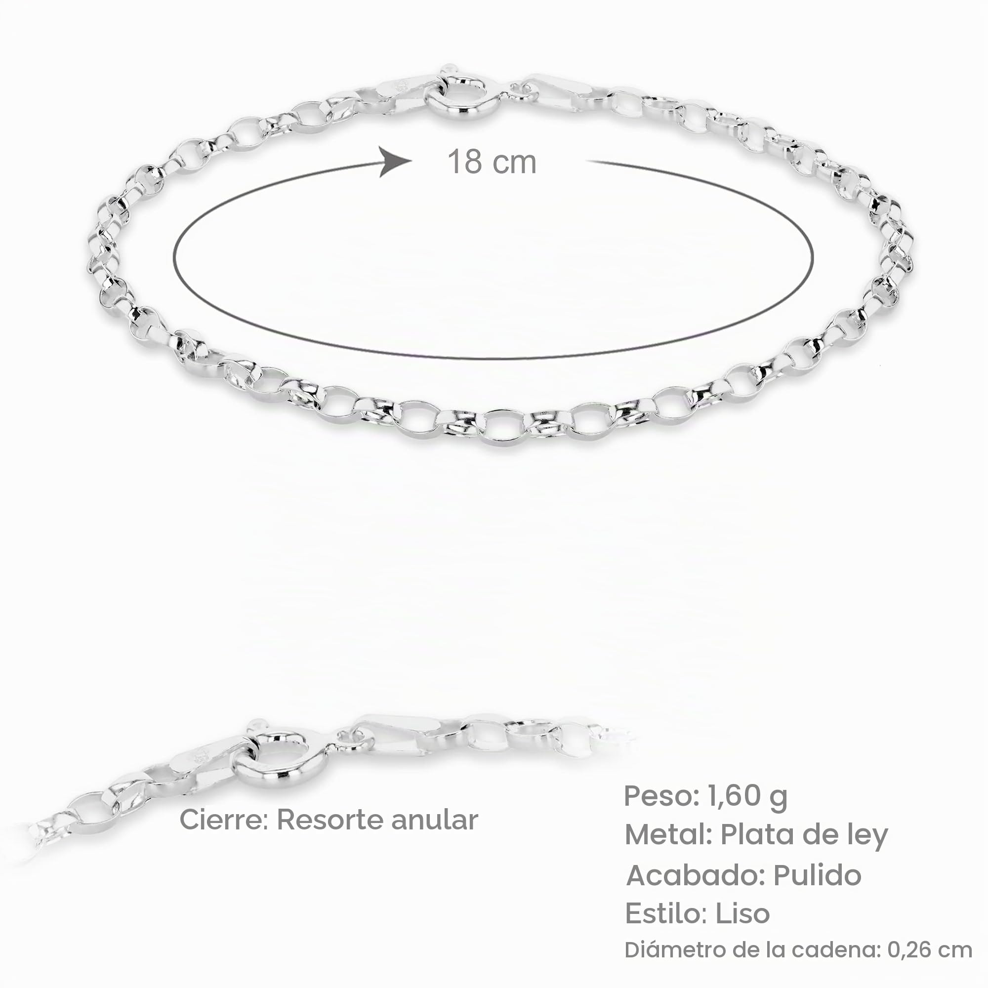 Tuscany Silver 8.24.0031 Pulsera de plata de ley (925/1000) de mujer