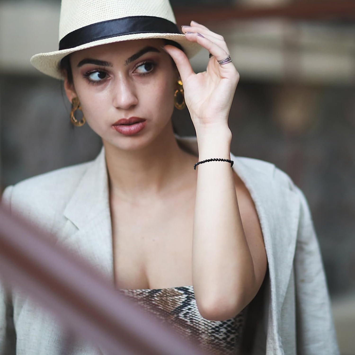 Black Tourmaline Bracelet for Women Handmade Beaded Bracelets Natural Crystal Stone Protection Jewelry - Image 3