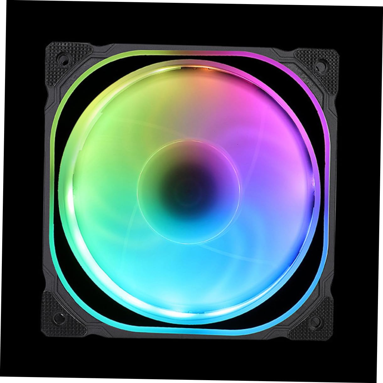 BESTYASH Ventilador y Silencioso de 12cm LED Rgb de Refrigeración para Ordenador con Controlador Estándar Adecuado para Fiesta Verano y Sistemas de PC