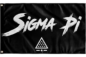 Sigma Pi Fraternity Fighter Flag, 3ft x 5ft - Black and White