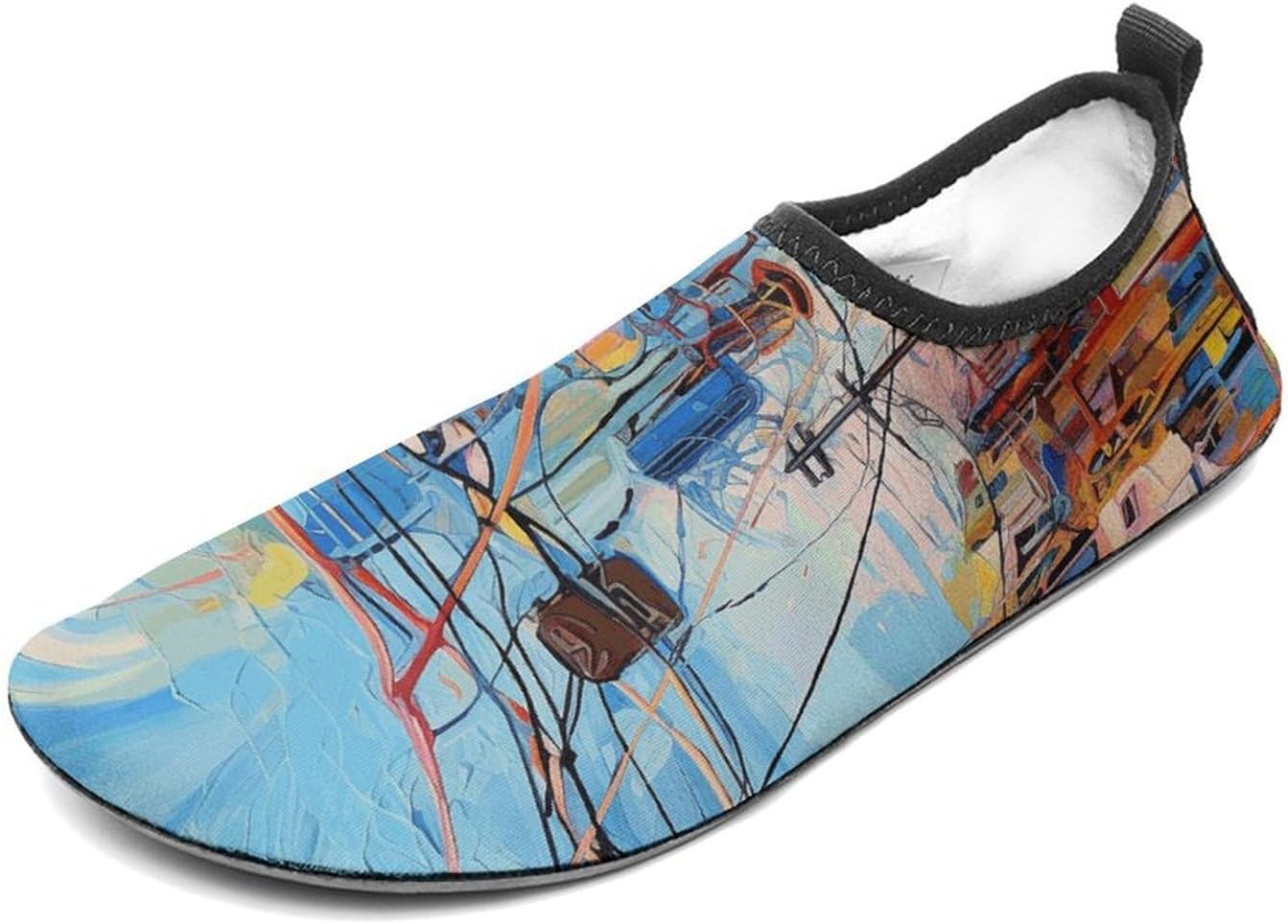 Water Shoes for Women Men Swim Beach Shoes Quick Dry Barefoot Aqua Shoes Color Painting of Wires Sport Shoes Hiking Shoes 11/12women,9/10men