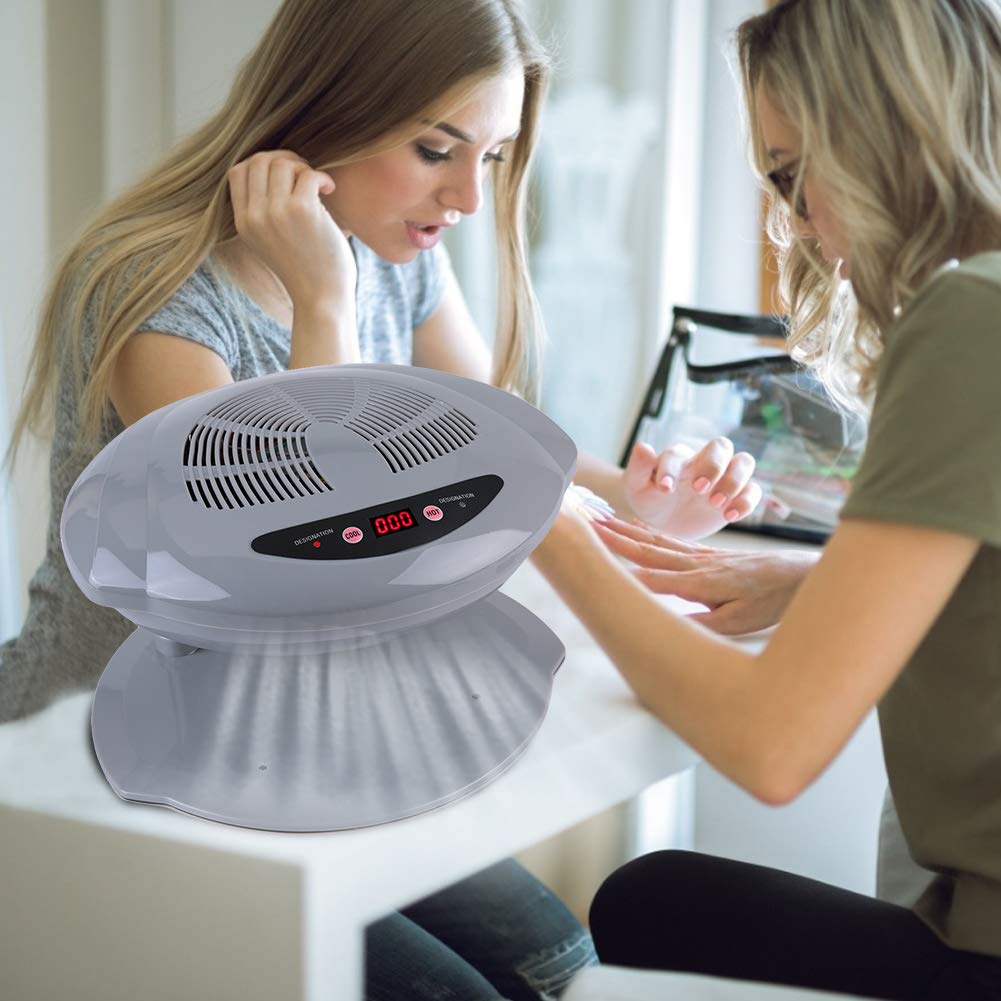 Suszarka do paznokci, czujnik gorącego i zimnego powietrza, narzędzie do manicure z wentylatorem do suszenia lakieru do paznokci do salonu i domu (srebrne)