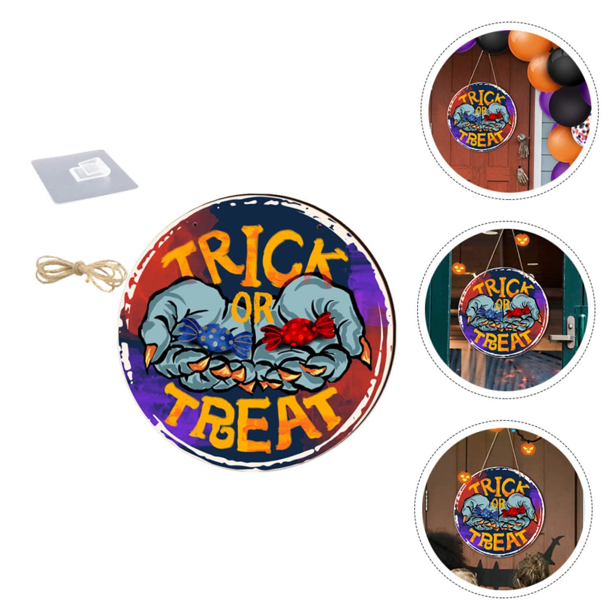 Ciieeo 3 Set di Decorazioni per Porte di Halloween Striscioni Insegne per Porte Decorazioni da Appendere per La Porta Dingresso di Halloween