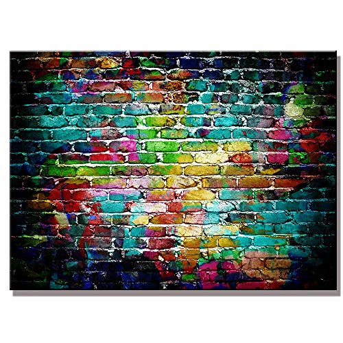 Orlco Art Belle Street Art Graffiti Impressions Images Abstrait Créatif Dessin Couleurs de la mode sur les murs de la ville Urban Culture contemporaine Décor Salon Chambre, *D, 48" X 32"