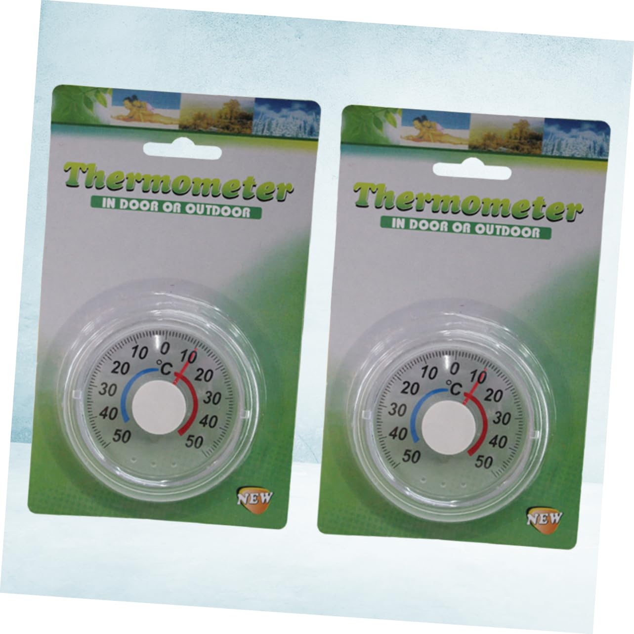 OFFSCH 2Pcs Indoor Hanging Thermometer Vertical Temperature Gauge for Home School and Shop and Design Easy to Hang for and Backyard Settings