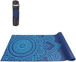 Tapete Yoga Mat Pilates PVC Com Estampa e Bolsa Yangfit